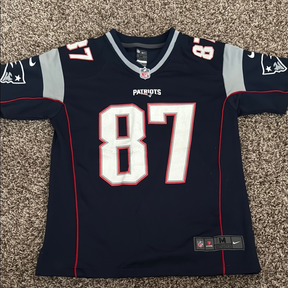 Nike Kids Patriots Navy Blue Jersey size MD